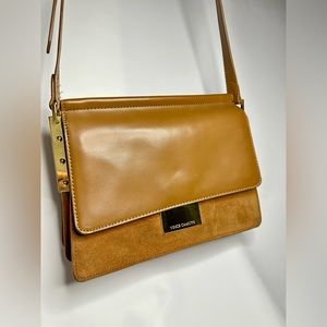 Vince Camuto Abril Leather Crossbody Purse in Cedar